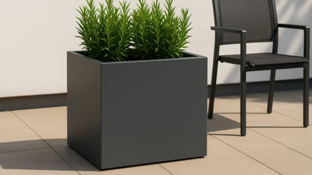 Arrangement des Aluminium-Pflanzkübels Alessio 2