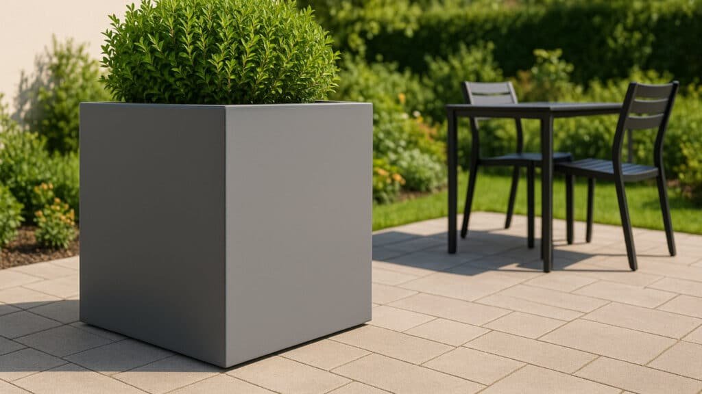 Blumenkübel aus Fiberglas Quadratisch Marco 5