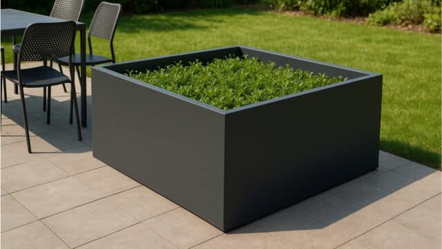 Blumenkübel aus Fiberglas Quadratisch Marco 6