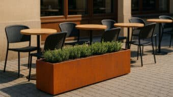 Cortenstahl Pflanzkübel Rechteckig-Cubi-9-k