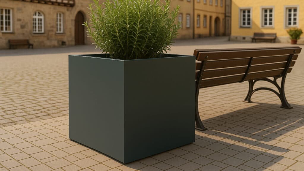 Pflanzkübel Alessio 3 auf dem Marktplatz