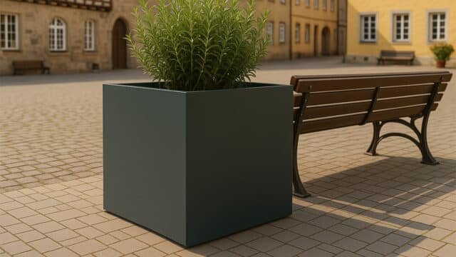 Pflanzkübel aus Aluminium Alessio 3 auf dem Marktplatz