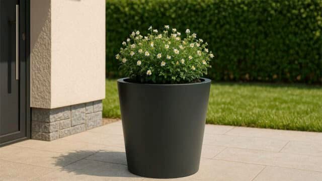 Pflanzkübel aus Aluminium Rund-Silvestro-1-b