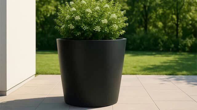 Pflanzkübel aus Aluminium Rund - Silvestro-3-a