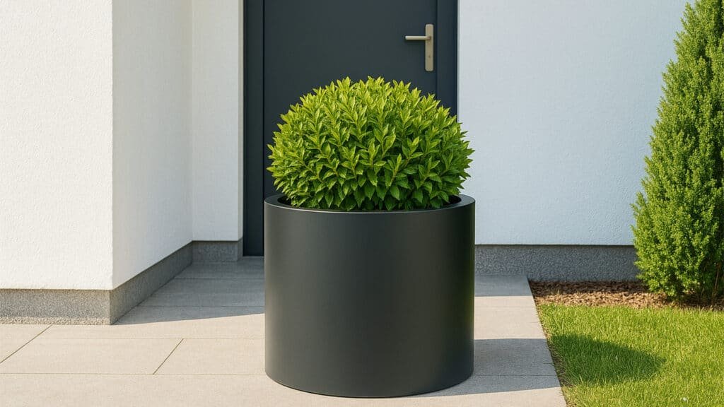 Pflanzkübel aus Aluminium Rund-Tiziano 2