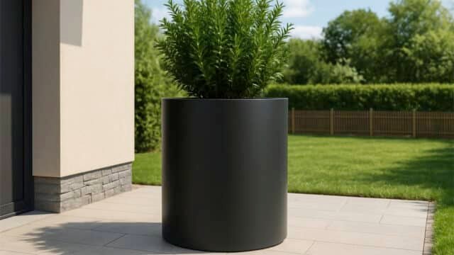 Pflanzkübel aus Aluminium Rund-Tiziano-3-a