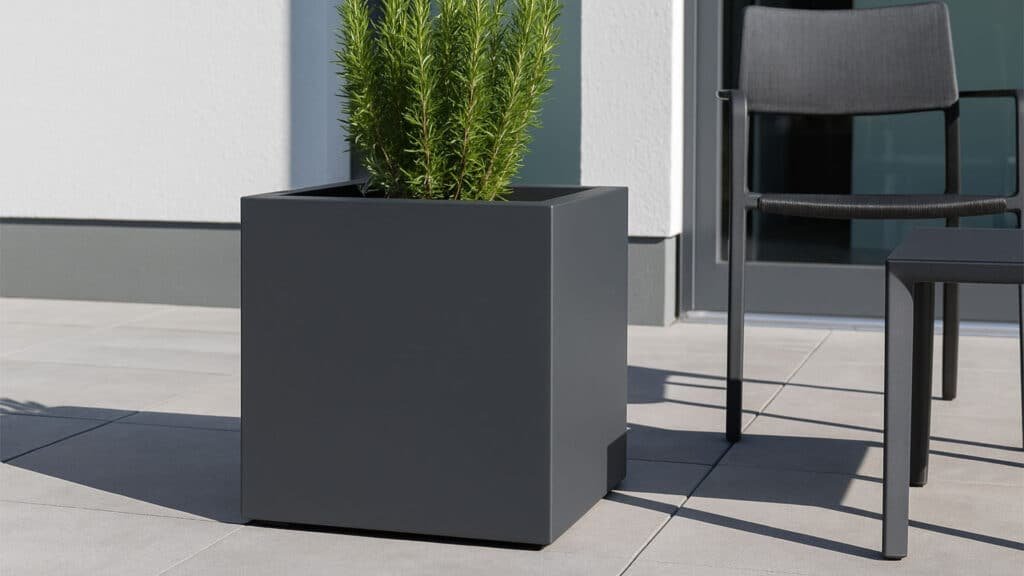 Pflanzkübel aus Aluminium-a Alessio 1.