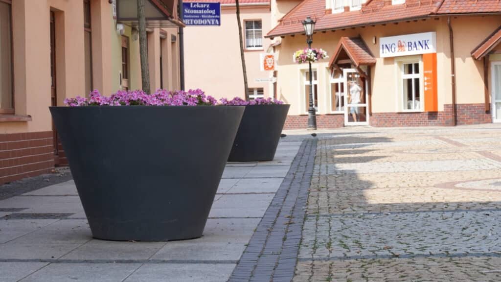 Pflanzkübel aus Beton Rund 126.5cm x H 84cm PIETRO lieferbar in Weiss, Grau, Schwarz