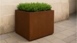 Pflanzkübel aus Cortenstahl Quadratisch 100cm x 100cm x H 80cm CUBI 6