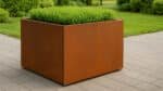 Pflanzkübel aus Cortenstahl Quadratisch 120cm x 120cm x H 80cm CUBI 7