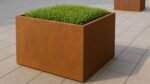 Pflanzkübel aus Cortenstahl Quadratisch 140cm x 140cm x H 80cm CUBI 8