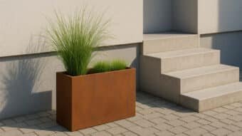 Pflanzkübel aus Cortenstahl Rechteckig-Cubi 12-k
