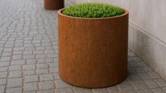 Pflanzkübel aus Cortenstahl Rund 80cm x H 78cm VASO 2
