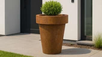 Pflanzkübel aus Cortenstahl Rund-Vaso-7-k