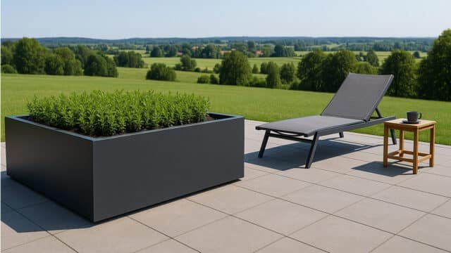 Pflanzkübel aus Fiberglas Quadratisch Marco 13