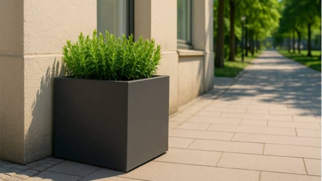 Blumenkübel aus Fiberglas Rechteckig Antonio 6