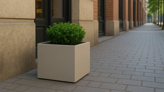 Blumenkübel aus Fiberglas Rechteckig serie Antonio
