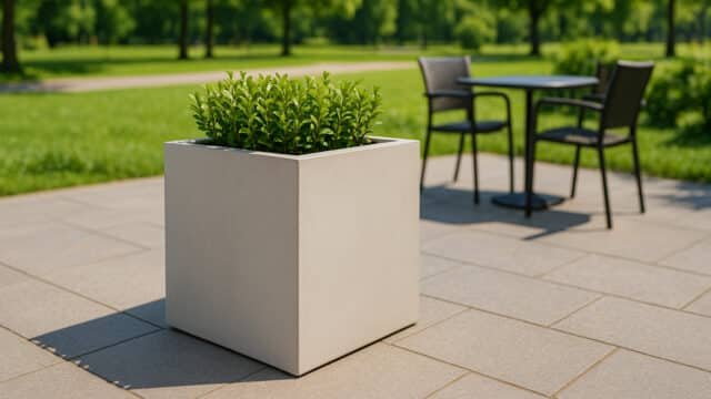 Blumentopf aus Fiberglas Rechteckig Antonio 3