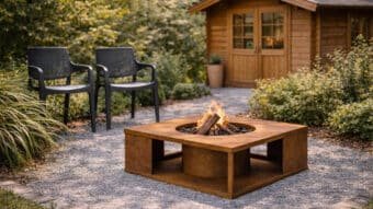 Feuerstelle für Garten aus Cortenstahl FIAMMA PIAZZA