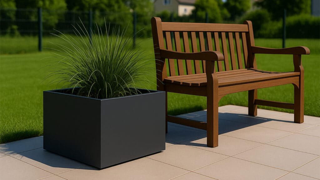 Pflanzkübel Alessio 11 auf der Terrasse