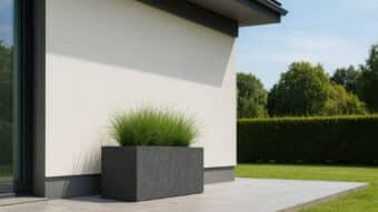 Pflanzkübel aus Fiberglas in Beton Optik BRUNO-g