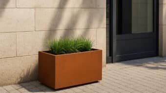 Cortenstahl Pflanzkübel Rechteckig-Cubi 15-k