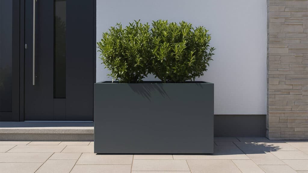 Edoardo 8 – Pflanzkübel aus Aluminium, Farbe Anthrazit
