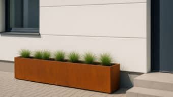 Pflanzkübel aus Cortenstahl-Cubi-24-k