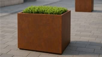 Pflanzkübel aus Cortenstahl Rechteckig 100cm x 80cm x H 90cm CUBI 16