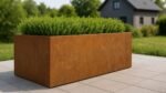 Pflanzkübel aus Cortenstahl Rechteckig 180cm x 80cm x H 60cm CUBI 21