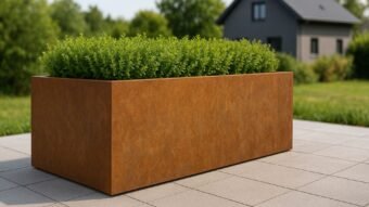 Pflanzkübel aus Cortenstahl Rechteckig 180cm x 80cm x H 60cm CUBI 21