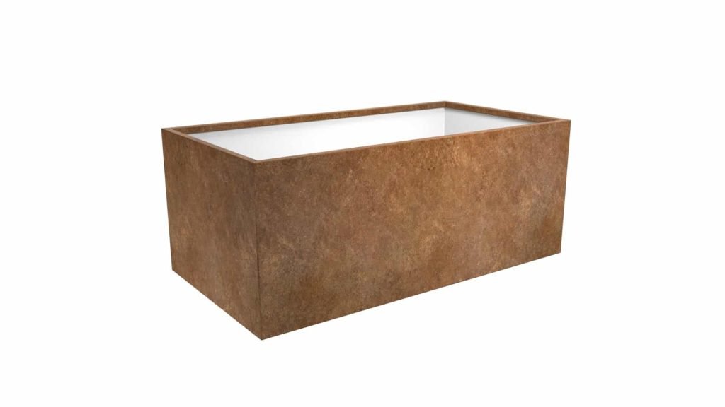 pflanztrog aus cortenstahl model Cubi 21