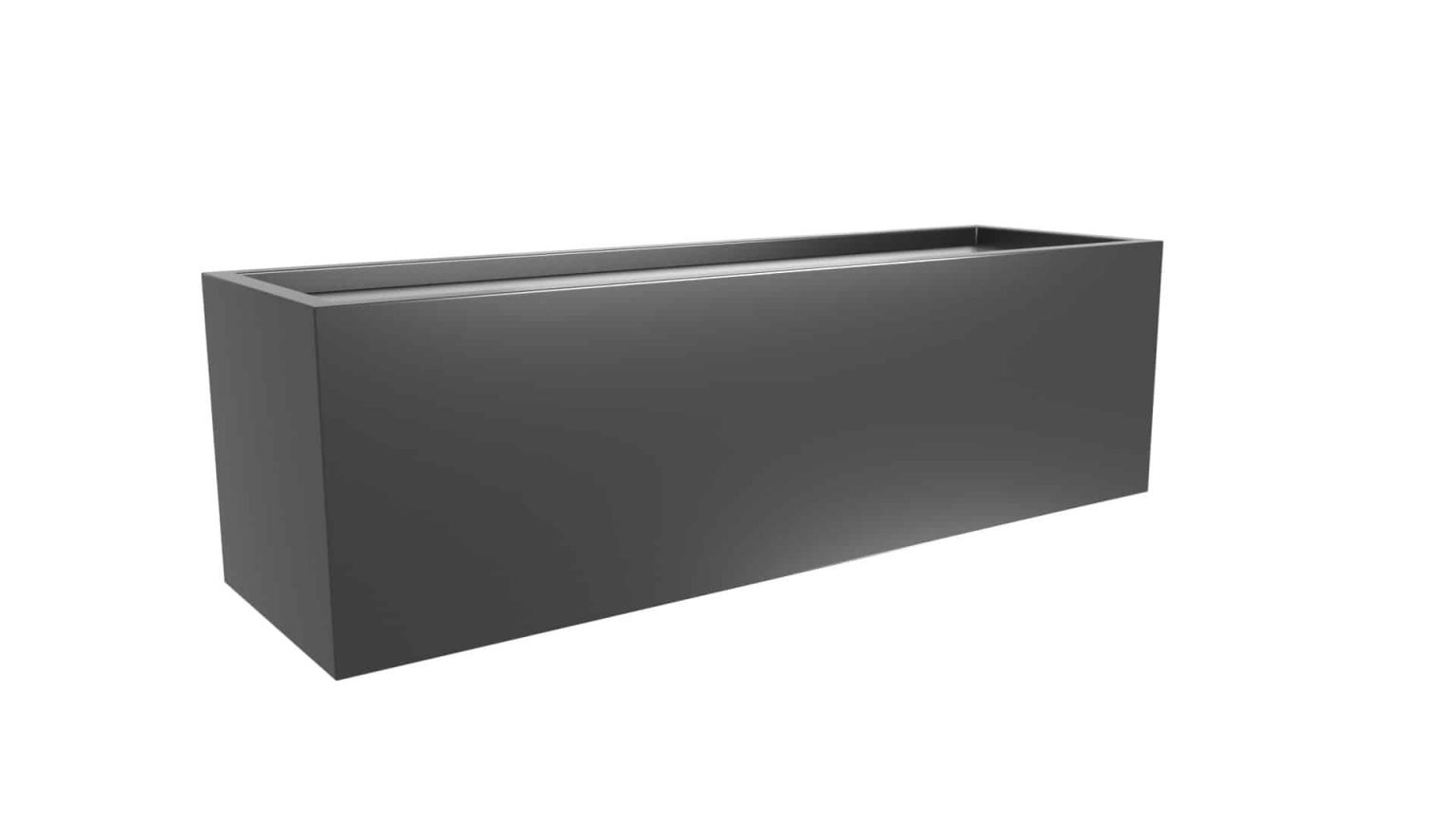 Pflanzkübel aus Aluminium Edoardo 13 200x60xH60cm