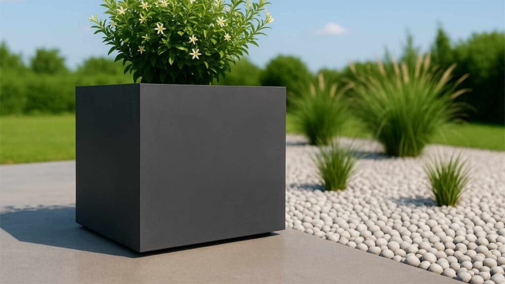 Pflanzkübel aus Beton Quadratisch-Davide 5