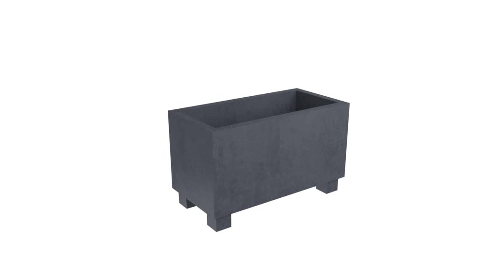 Pflanzkübel aus Beton Model Francesco 3 Farbe Schwarz