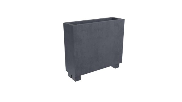 Pflanzkübel aus Beton Model Francesco 1 Farbe Schwarz