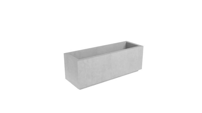 Pflanzkubel Beton Rechteckig 120 Cm