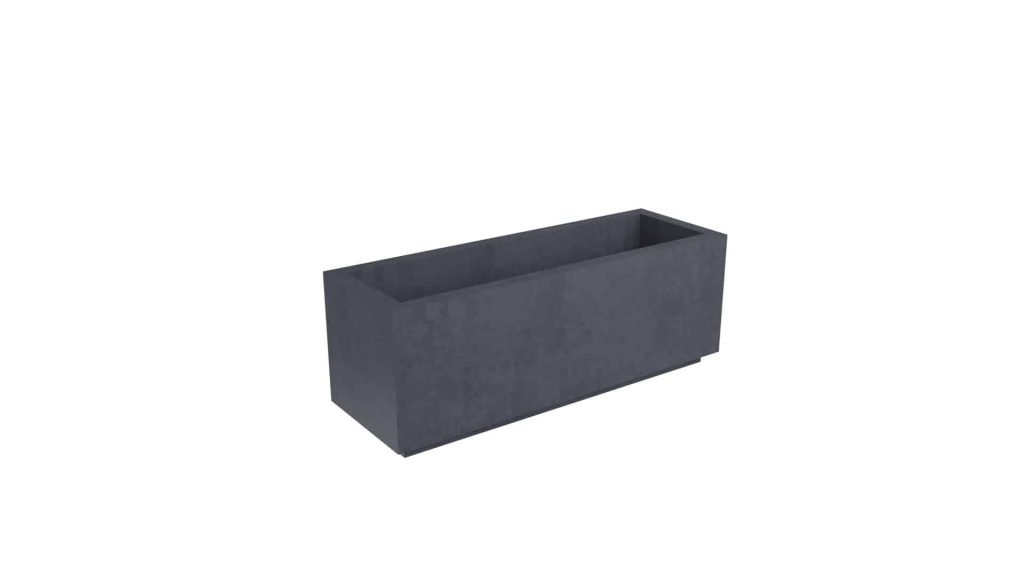 Pflanzkübel aus Beton Model Geraldo 4 Farbe Schwarz