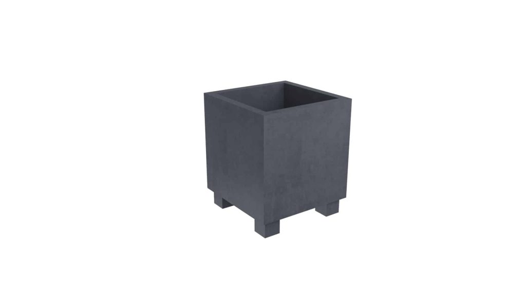 Pflanzkübel aus Beton Model Nicola 3 Farbe Schwarz