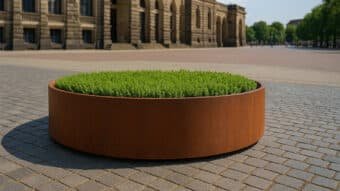 Cortenstahl Pflanzkübel Rund 190cm x H 40cm VASO 9