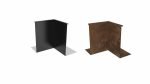 NW Inneneck-Element 90º H1000 für hochbeet aus aluminium und corten