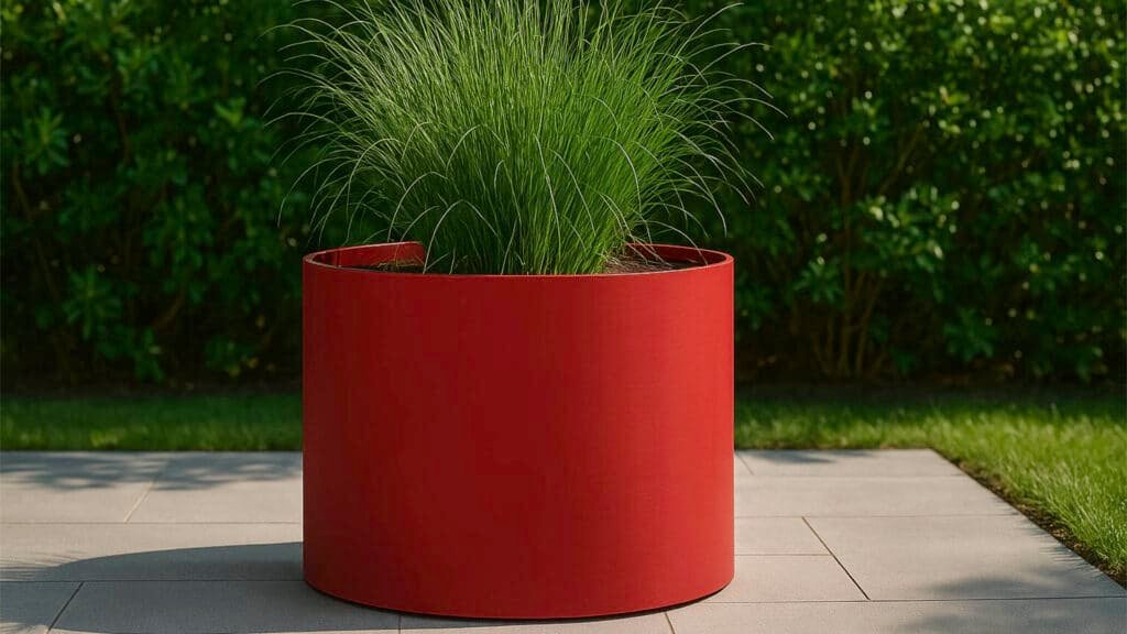 Pflanzkübel aus Aluminium Rund-Tiziano 4