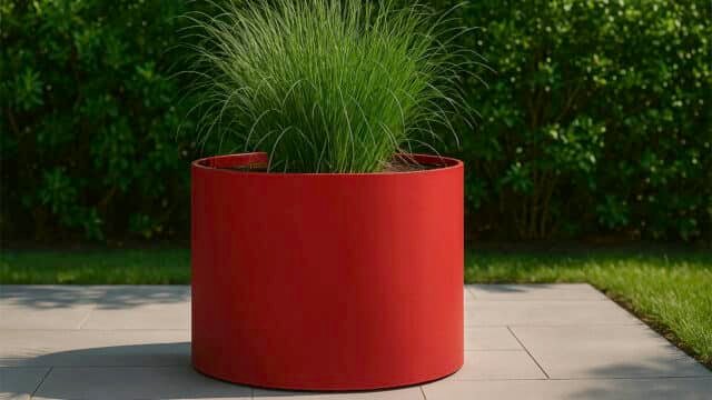 Pflanzkübel aus Aluminium Rund-Tiziano 4