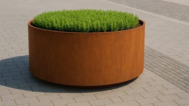 Pflanzkübel aus Cortenstahl Rund 160cm x H 80cm VASO 8