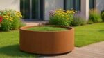 Pflanzkübel aus Cortenstahl Rund-Vaso-8-k