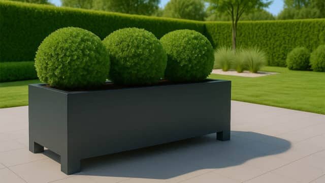 Apollo 23 – Pflanzkübel aus Aluminium im Garten-2