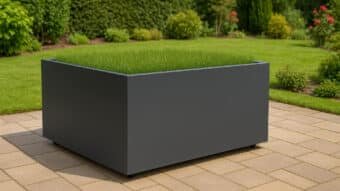 Pflanzkübel aus Aluminium 100cm x 100cm x H 50.3cm APOLLO 5 MOBILE
