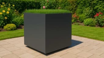 Pflanzkübel aus Aluminium Quadratisch Apollo 6 mobile