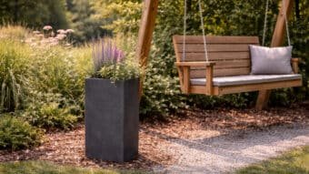 Terrassen Blumenkübel aus Fiberglas in Beton Optik LUIGI