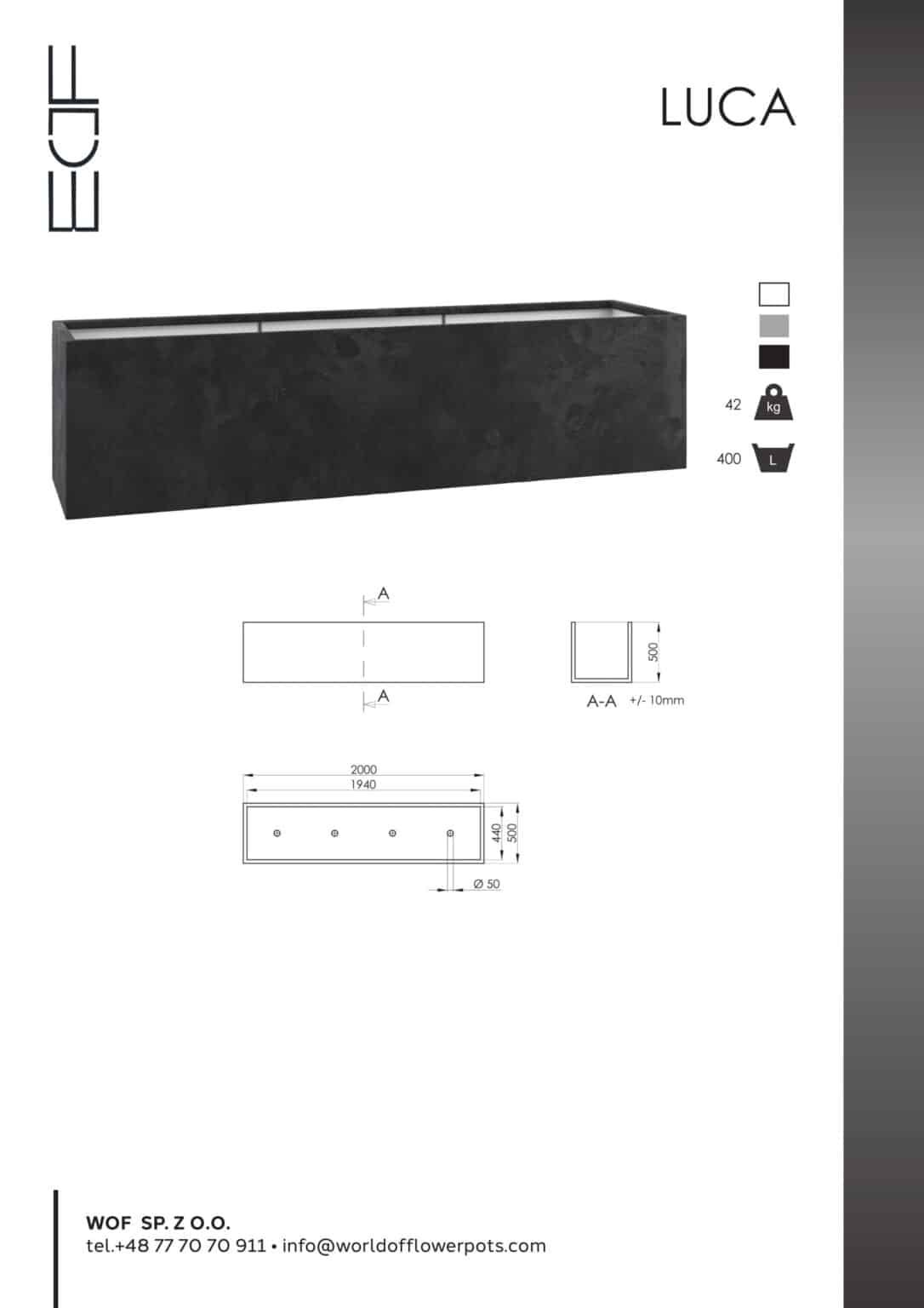 Pflanzkübel Groß modell Luca-tech-info